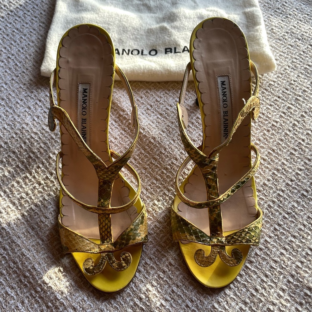 Manolo Blahnik Snake Heels